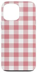 iPhone 13 Pro Max Pink Gingham Pattern - Coquette Aesthetic Case