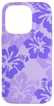 iPhone 14 Pro Cute Purple Hibiscus Tropical Floral Hawaiian Flowers Island Case