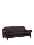 John Lewis Camber Leather Grand 3 Seater Sofa, Dark Leg