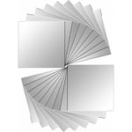 Dolaso - Lot de 18 pièces miroir carreaux autocollant miroir autocollant miroir mural pour décoration murale argent 15 x 15 cm