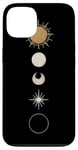 iPhone 13 Minimalist Celestial Art Golden, Sun Full Moon Case