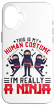 Coque pour iPhone 16 Plus C'est mon costume humain, je suis vraiment un ninja