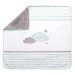 roba Couverture Bébé Ultra-Douce Happy Cloud 80 x 80 cm - Face Polaire Moelleuse + Face 100% Coton - Motif Nuage