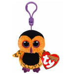 Ty Beanie Babies Screech the Owl Halloween Trick or Treat 3" Key Clip Keyring