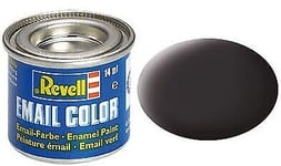 REVELL, Matte Tar Black Enamel Paint 14ml, , REV32106