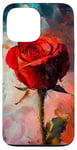 Coque pour iPhone 13 Pro Max Rose Art abstrait Rose Art Floral Artistique Fleur