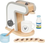 Goki Coffee machine, Pretend Play Kitchen Equipment for Children, Traditional Wooden Toys