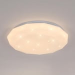 Lampe de Plafond, 24W Luminaire Plafonnier Étoile LED Lumiere Chaude 3000K, Lustre LED Plafonnier Moderne Diamant pour Chambre Enfant Cuisine Couloir