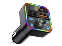 Nouvel émetteur LCD FM radio de voiture USB carte SD Bluetooth 5.0 charge...