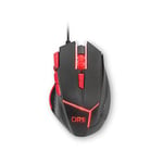 [Amazon Exclusive] DR1TECH Hunter Souris Gamer Professionnel Avec Fil En Fibre Résistante [5 Poids Amovibles + TRIPLE FIRE] - 9 Boutons Jusqu'à 4200 DPI - Souris Filaire Ergonomique Pour PC/PS4/XBOX