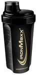 IronMaxx Shaker à protéines - Gladiator noir et doré - 700 ml - Shaker protéiné avec bouchon à vis, tamis et échelle de mesure - Anti-fuite, passe au lave-vaisselle et sans plastifiant BPA et