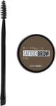 Maybelline Tattoo Brow Longlasting Pomade Dipbrow Brush & Pot #Medium Brown New