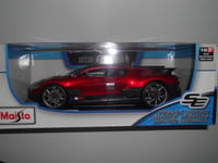 Maisto 1:18 Scale - Bugatti Divo in Two Tone Red and Black - Diecast Model Car