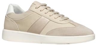 Geox Women's D Meleda B Sneaker, Off White Lt Sand, 3 UK