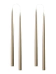 Kunstindustrien Hand Dipped Candles, 4 Pack Kräm