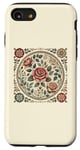 Coque pour iPhone SE (2020) / 7 / 8 Rose florale botanique, style bohème minimaliste, roses d'amour