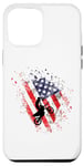 Coque pour iPhone 15 Pro Max Moto Drapeau Américain Motocross