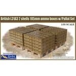 Gecko Models - British L31a3 2 Shells 105mm Ammo Boxes W/Pallet Setmaquette British L31a3 2 Shells 105mm Ammo Boxes W/Pallet Set |Gecko Models|35gm0020| 1:35 Maquette Char Promo Figurine Miniature