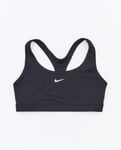 NIKE W SWOOSH NON-PADDED SPORTS BRA BLACK/WHITE Dam BLACK/WHITE