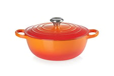 Le Creuset Marmite Signature en Fonte Émaillée avec Couvercle, 26 cm, Ronde, 4 L, 4,255 kg, Volcanique, 21114260900430