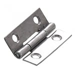 Charnière universelle inox pour meuble, L.30 x l.19 mm