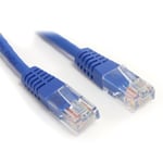 StarTech. COM 0,3 m Cat5e Noir moulé RJ45 UTP Cat 5e Patch Cable – 0,3 m Patch Cord SPIG9 15 ft Bleu