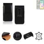 Leather belt pouch protective cover for Samsung Galaxy A14  black Case Slim