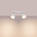 SOLLUX lighting - Applique Elba - Appliques - Lampe Décorative - Lampe LED - Faible Consommation en Énergie - Longue Durée de Vie - Design Attrayant - E27, 2x max 15W LED, ~230V, 50Hz - Blanc