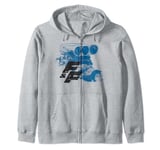 Fast & Furious Blue Hue Engine Block Distressed Logo Sweat à Capuche