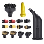 Lot de 15, Set de buse à vapeur petites brosses rondes pour nettoyeur à vapeur Karcher SC2, SC3, SC4, SC5