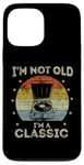 Coque pour iPhone 13 Pro Max Tourne-disque rétro vintage I'm Not Old I'm Classic Meme Funny