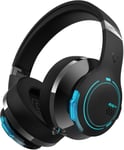 Casque Gaming, Casque Over Ear à Annulation de Bruit avec Mic, certifié Hi-Res, Bluetooth, Lumière RGB, Casque.[Z444]