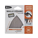 Recharge 3 abrasifs Maille Ceramic delta - triangle grain gros (80) 93*93*93 - ponçage Gerlon