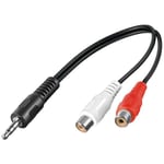 Logilink - Cable Jack 3.5mm vers double rca Femelle - 20cm