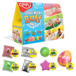 12 Use Mega Baff Pack from Zimpli Kids, 6 x Bath Bombs, 2 x Gelli Baff, 2 x Slime Baff & 2 x Crackle Baff, Children's Value Sensory Bath Toy Gift Set, Birthday Present for Boys & Girls, Water Toy