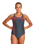 arena Maillot de Bain de Sport Crosscut pour Femmes, Asphalt-freak Rose, 36