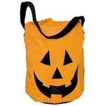 Amscan 370152-55 - Sac fourre-tout à la citrouille, taille 30 x 25 cm, sac à bonbons, fête, Halloween, 1 unité