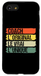 Coque pour iPhone SE (2020) / 7 / 8 Coach L' Original Le Vrai L' Unique Cadeau Entraîneur Rétro