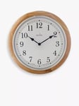 Acctim Winchester Light Wood Analogue Quartz Wall Clock, 31cm, Natural