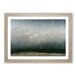 Big Box Art The Monk by The Sea by Caspar David Friedrich Framed Wall Art Picture Print Ready to Hang, Oak A2 (62 x 45 cm)