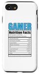 Coque pour iPhone SE (2020) / 7 / 8 Gamer Nutrition Facts Jeu vidéo Funny Level Gaming Boys