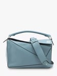 Pre-loved LOEWE Puzzle Calfskin Leather Bag, Blue