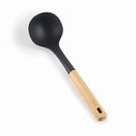 Lacor - 68280 - Bol nordique, Seau de service, Ustensiles de cuisine, Tête en nylon, Sans BPA, Antiadhésif, Poignée ergonomique en bois de hêtre, Longueur 32 cm