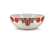 Alessi Elena Salmistraro Holyhedrics ESA11 - Bowl for Sweets or Dried Fruit in Porcelain Decorated with Hand-Applied Decal, Multicolored