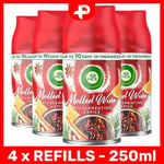 4 x Air Wick Essential Oils Freshmatic Autospray Refills Mulled Wine - 250ml