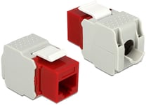 Keystone Module RJ45 jack > LSA Cat.6 UTP red