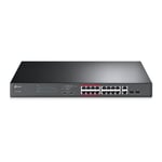 TP-LINK 16-Port 10/100Mbps PoE+ Switch (TL-SL1218MP)