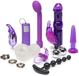 Lovehoney Wild Weekend Adult Sex Toy Kit - Vibrators, Anal Toys, Cock Rings & Kegal Balls - Beginner Friendly Sex Toys for Couples - 11 Piece Sex Toy Set - Gifts for Couples