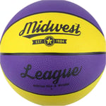 Size 3 Yellow & Purple League Basketball Ball - High Grip Rubber Durable Outdoor