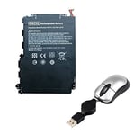 Amsahr HPGI02XL-05 Batterie de Remplacement avec Mini Optique Souris pour Ordinateur Portable Noir